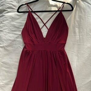 A-Line Double Thigh Slit Dress